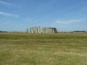 Stonehenge with the people lined up around it